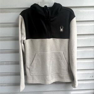 Spyder | Spyder 3/4 zip pullover jacket size S/P color tan/ black